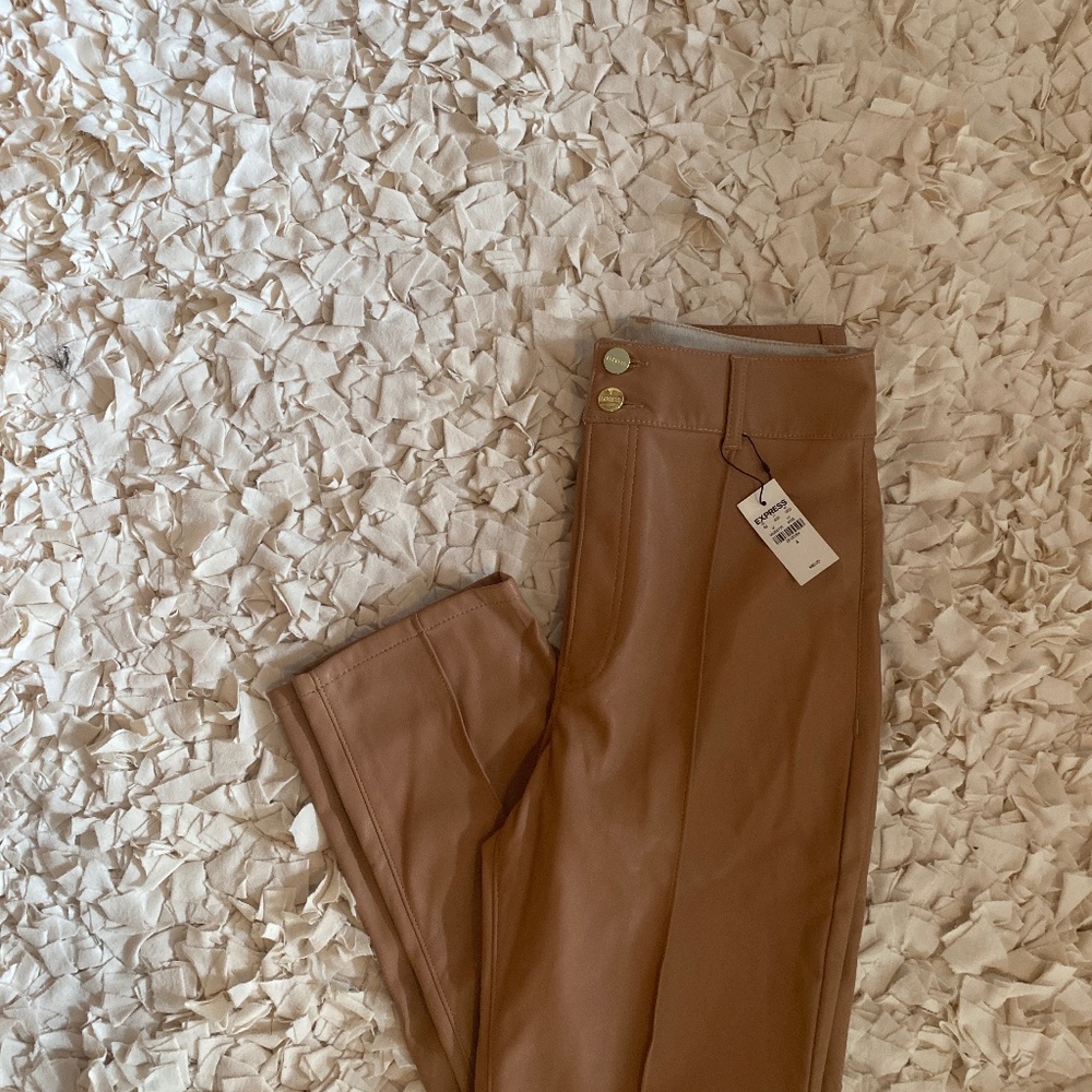 Faux Leather Coated Pants